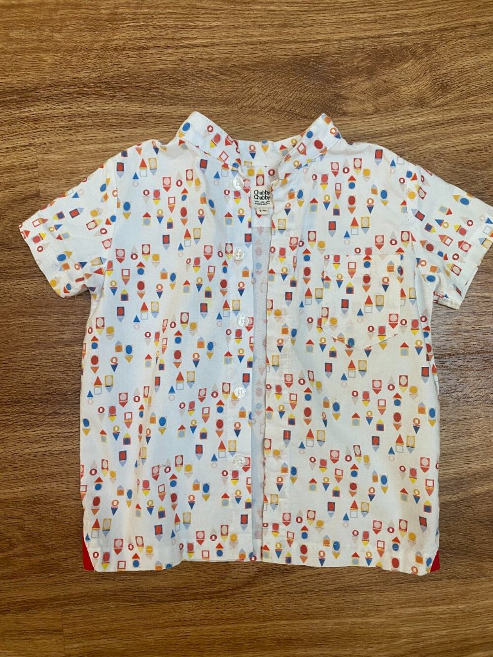 Chubby Chubby Mandarin Collar Cotton Shirt - 3 - 4 Y